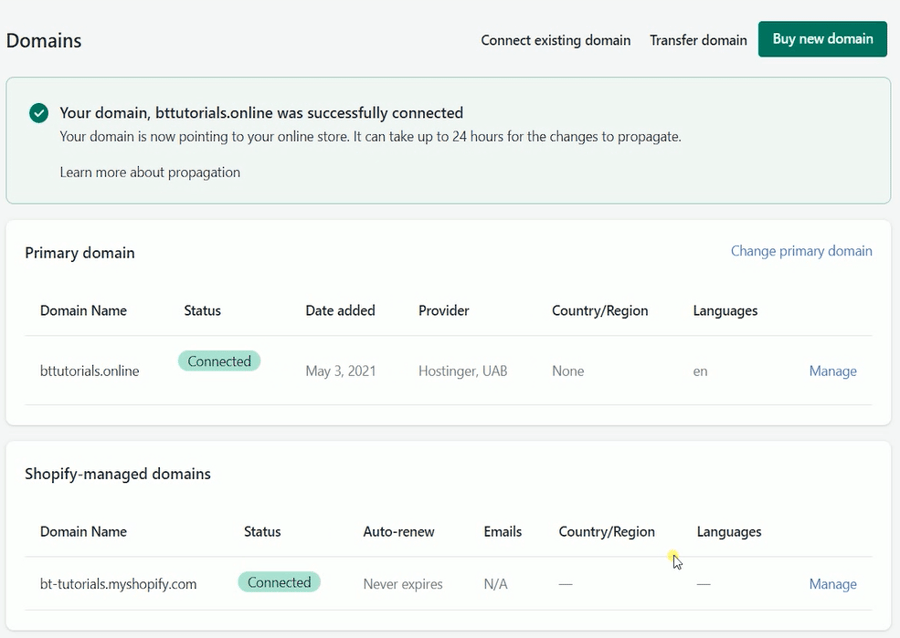 can you connect squarespace domain to shopify