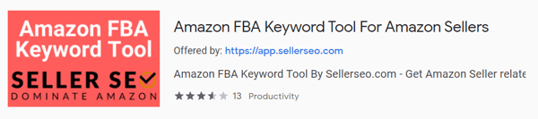 Amazon FBA Keyword Tool For Amazon Sellers chrome extension