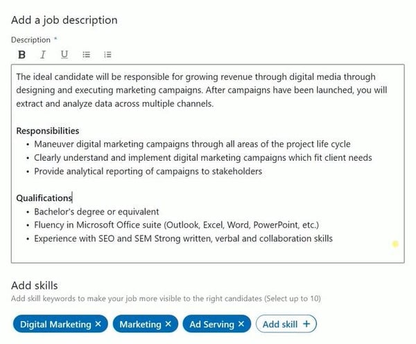 5 post job linkedin job description post job