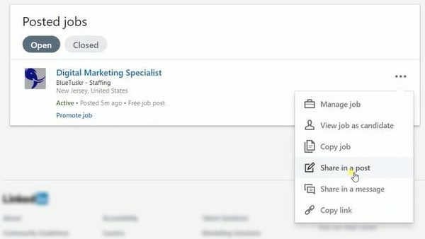 1 posted jobs share in post