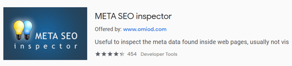 META SEO Inspector chrome extension