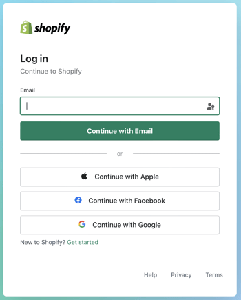 Shopify-Login