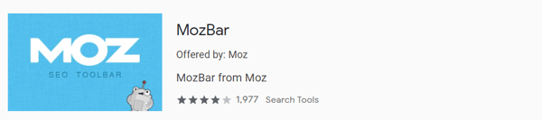 mozbar chrome extension