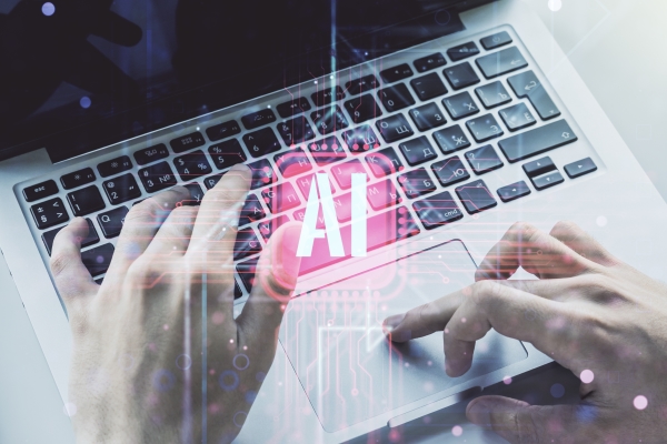 creative-artificial-intelligence-symbol-concept-with-hands-typing-computer-keyboard-background-double-exposure